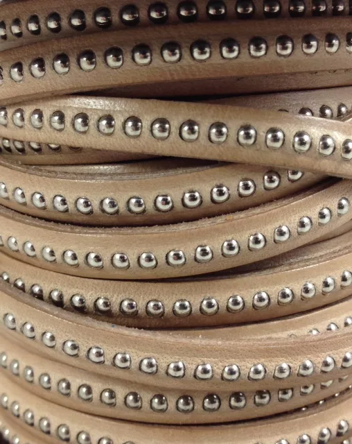 CUIR BILLES 6MM - Beige