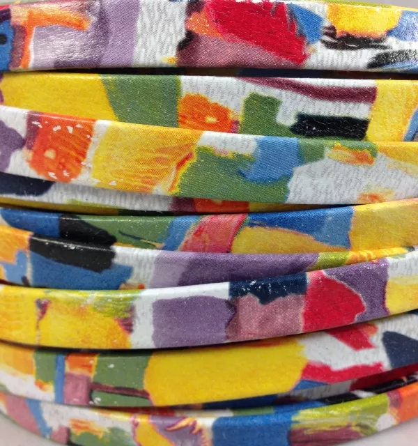 Cuir de chèvre 10 mm avec motif-séries limitées - Jaune