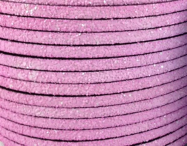 Glitter sablé 5mm. - Rose