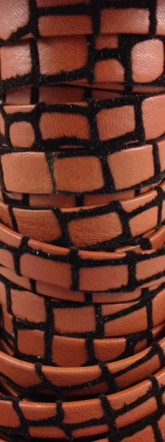 Cuir de chèvre 10 mm avec motif-séries limitées - Camel