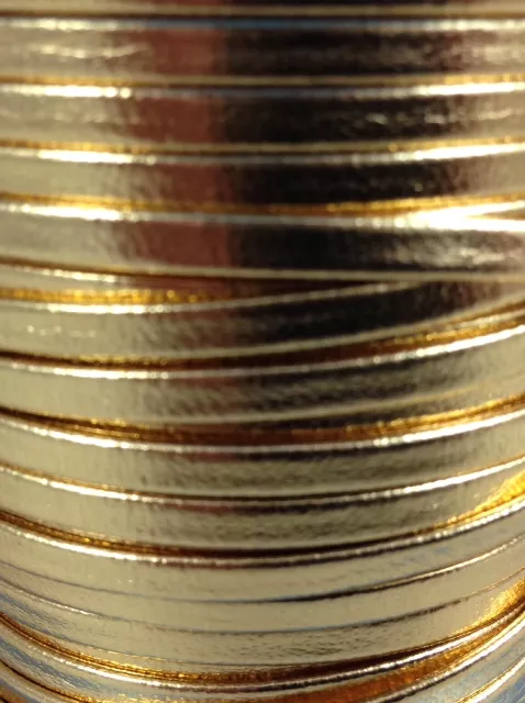 Cuir de chèvre 3mm doublé-NOUVELLES COULEURS - Or