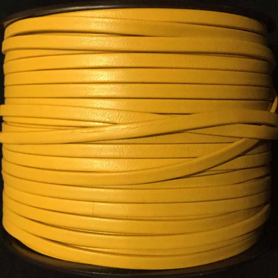 Cuir de chèvre 3mm doublé-NOUVELLES COULEURS - Jaune