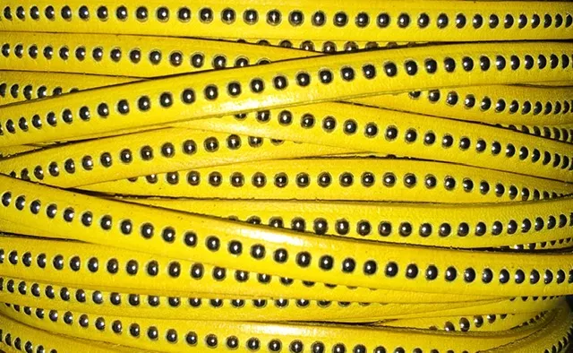 CUIR BILLES 6MM - Jaune