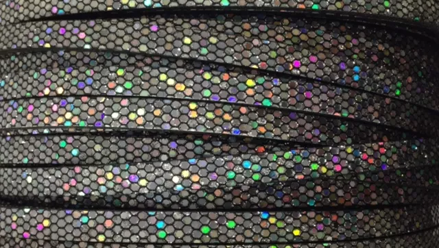 Lanière DISCO  glitter 5mm - Argent