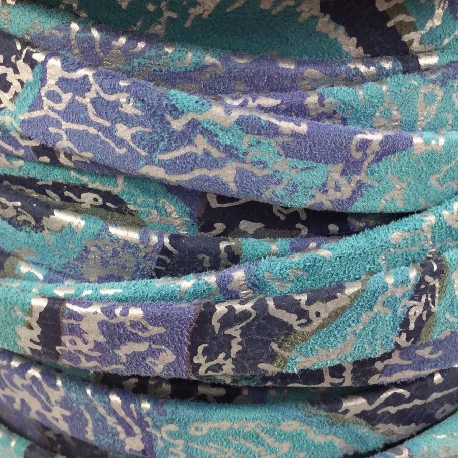 Cuir Daim Exclusivité Idil 10mm - Bleu turquoise