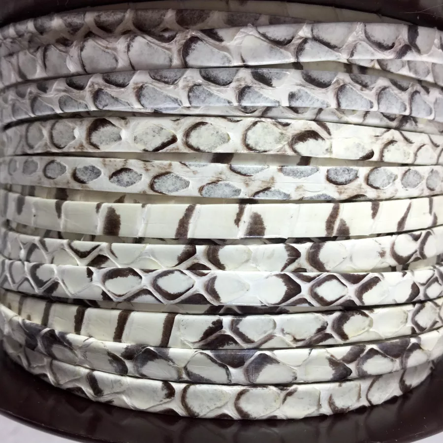 Veritable serpent sauvage 5mm - Blanc