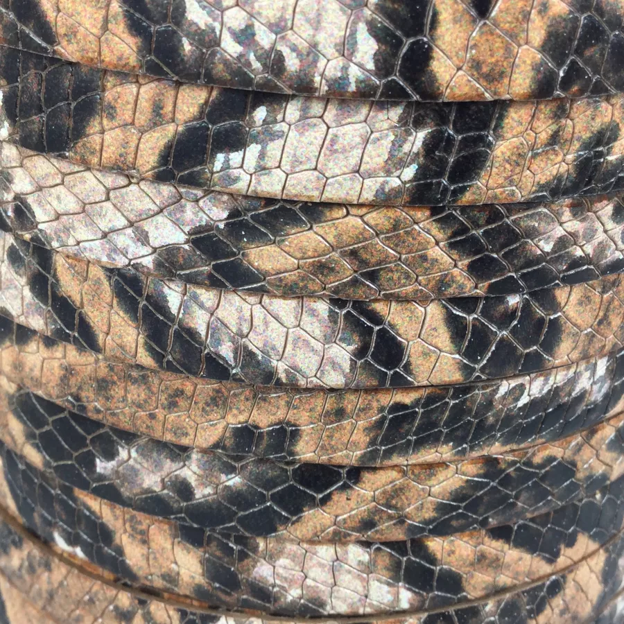 Cuir de veau 10mm avec motif - Naturel