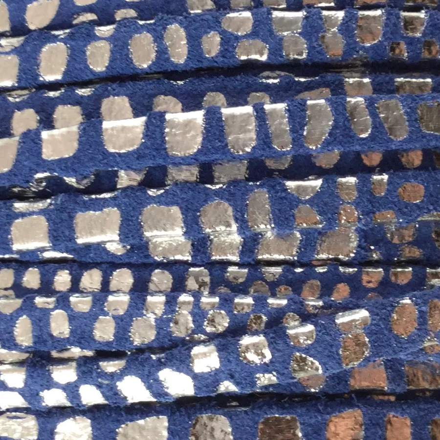 Cuir cancun 5mm - Bleu