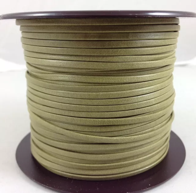 Cuir chevre 2mm doublé-20 nouvelles couleurs - Kaki