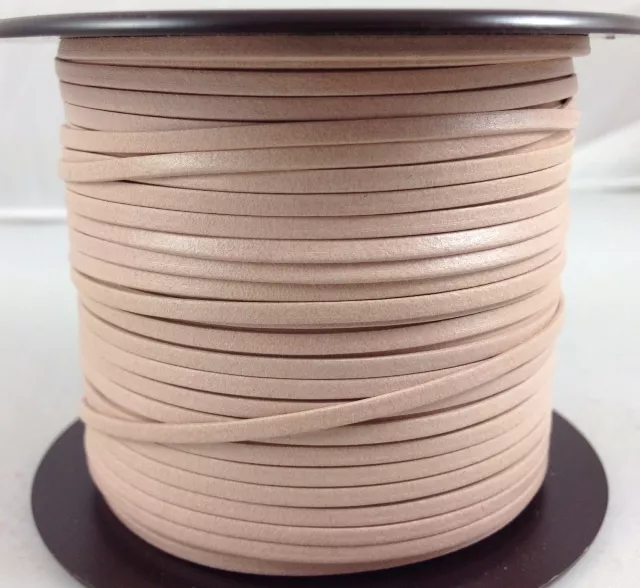 Cuir chevre 2mm doublé-20 nouvelles couleurs - Rose poudré