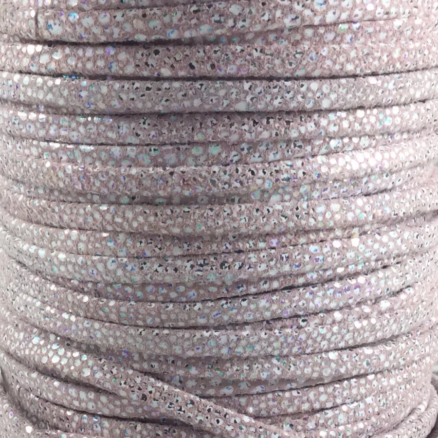 CIDIL5ZEUS, Agneau motif metalisé 5mm - Rose