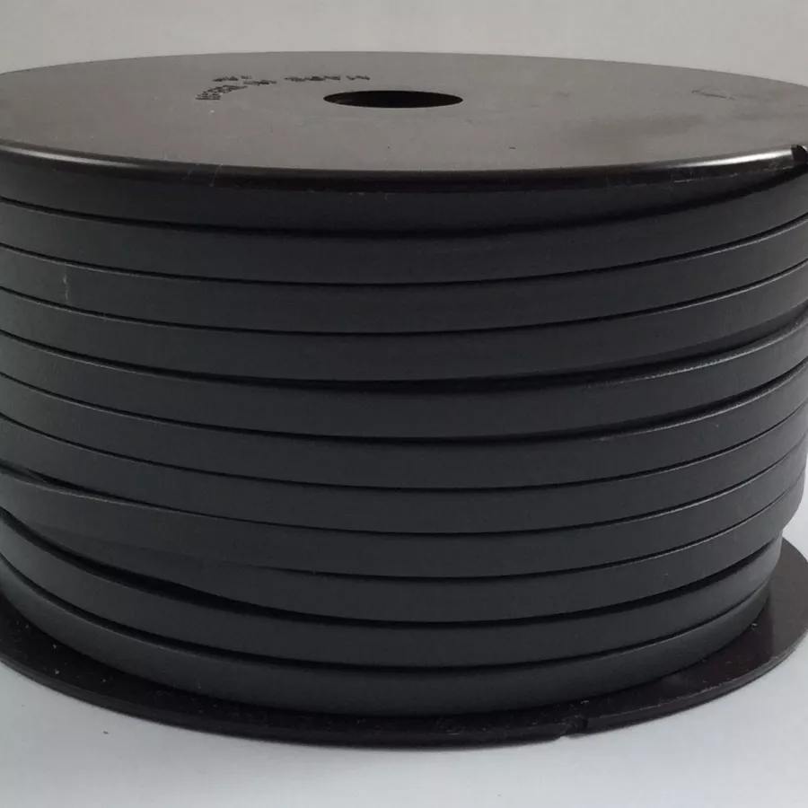 Cuir Chèvre - Plat - 5 mm - Gris foncé