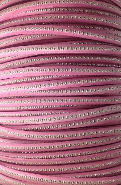 CUIR BILLES 6MM - Rose