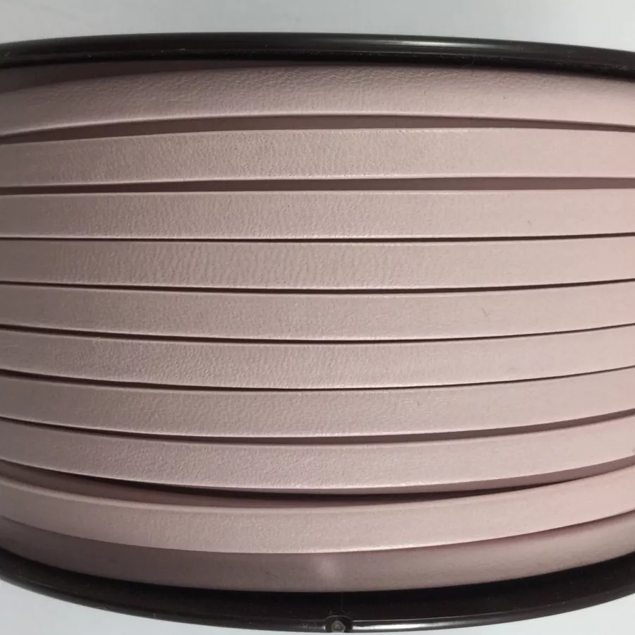 Cuir Chèvre - Plat - 5 mm - Rose Clair