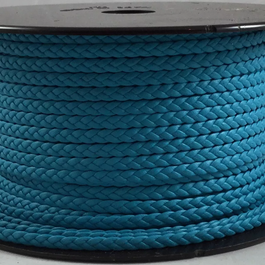 Cuir Tressé double face 4-5mm - Bleu turquoise