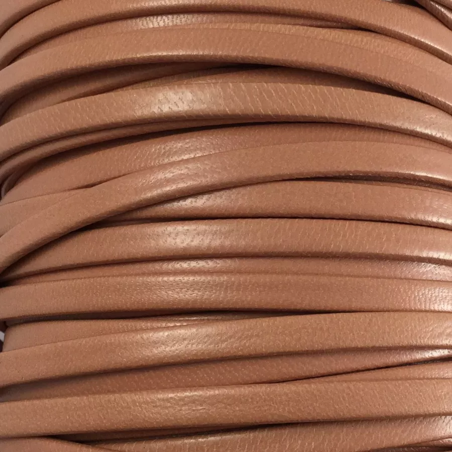 Cuir de chèvre couleurs pastels 5mm doublé - Orange