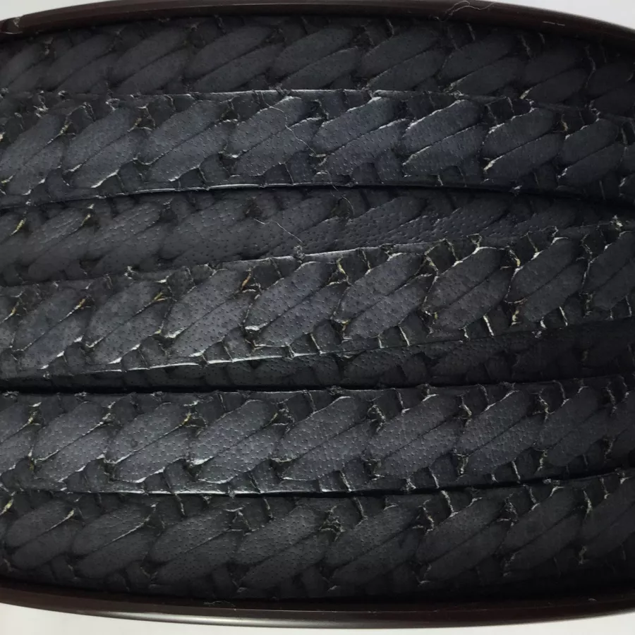 Cuir 10mm point couture - Gris