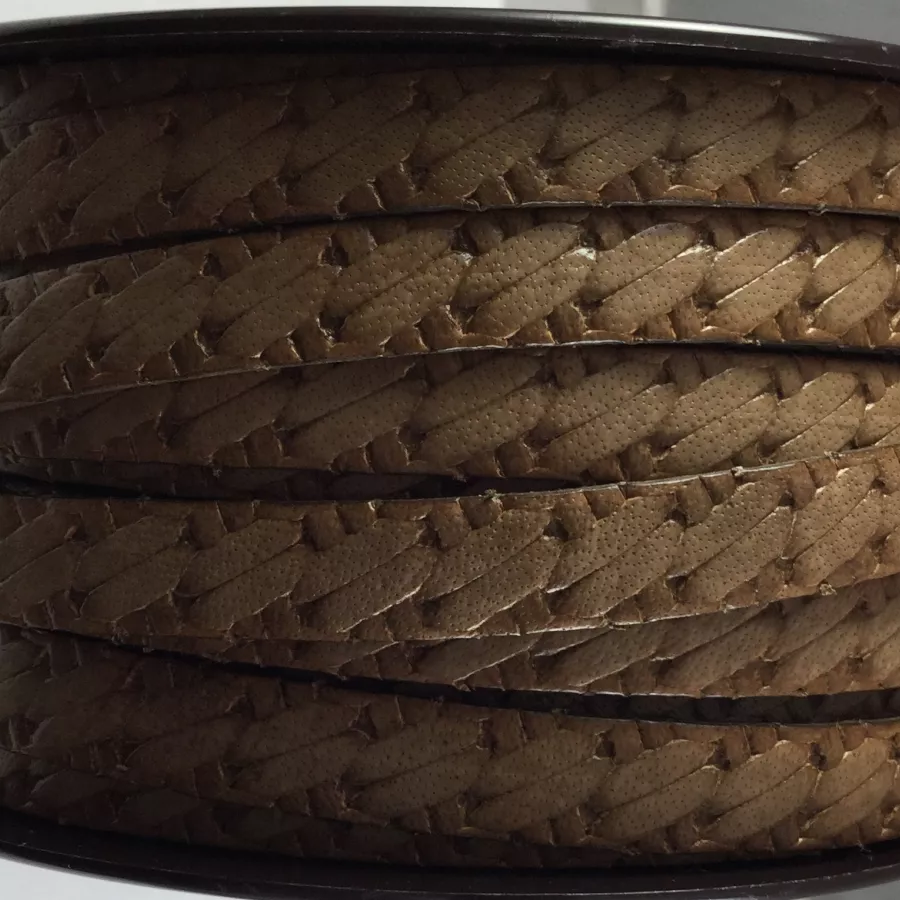 Cuir 10mm point couture - Marron moyen