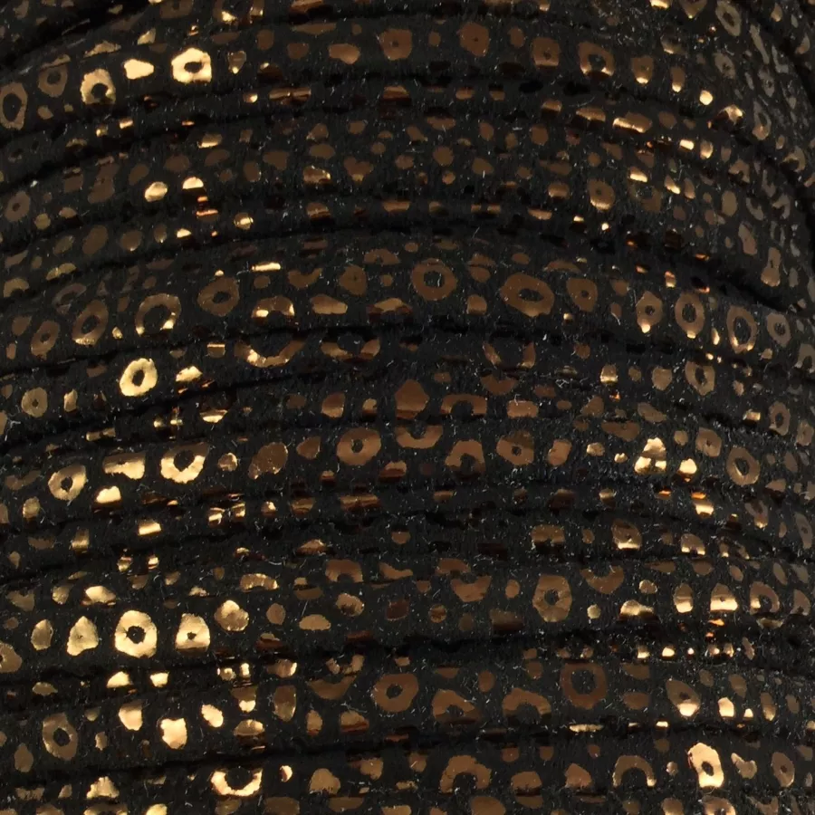 Cuir exclusivite idil 5mm baby léopard - Argent Bronze