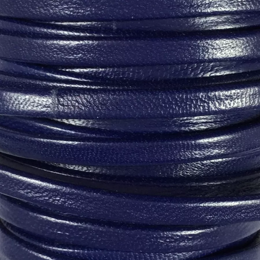 Cuirs 5mm couleurs foncées - Bleu marine