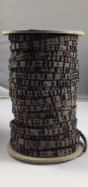 Cuir exclusivité Idil daim 5mm  motif télégramme  - Gris