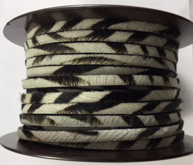 Cuir avec poils 5mm - Zebre