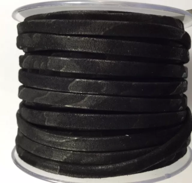 Cuirs séries spéciales et limitées en 5mm TONS NOIR - motif camouflage