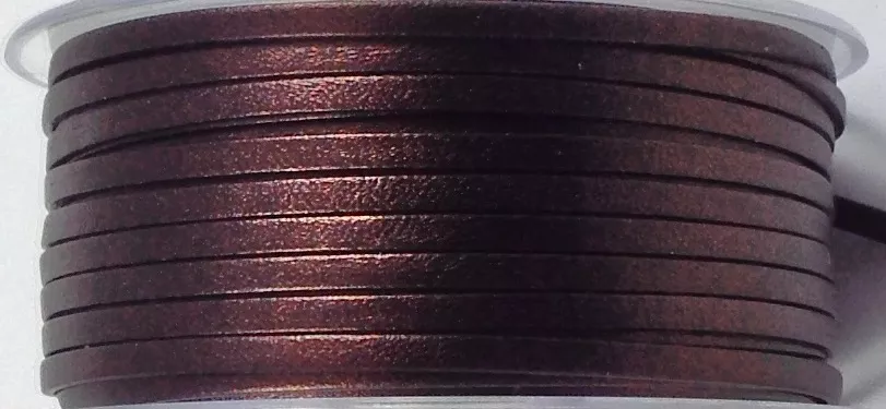 Cuir de chèvre 3mm doublé-NOUVELLES COULEURS - Cuivre métallisé