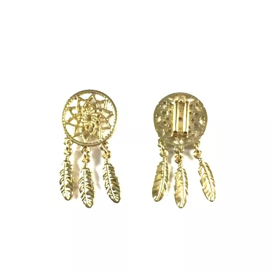 Passant Attrape-Rêves-MODÈLE DÉPOSÉ argent et doré 24 carat en FRANCE 10mm - Or