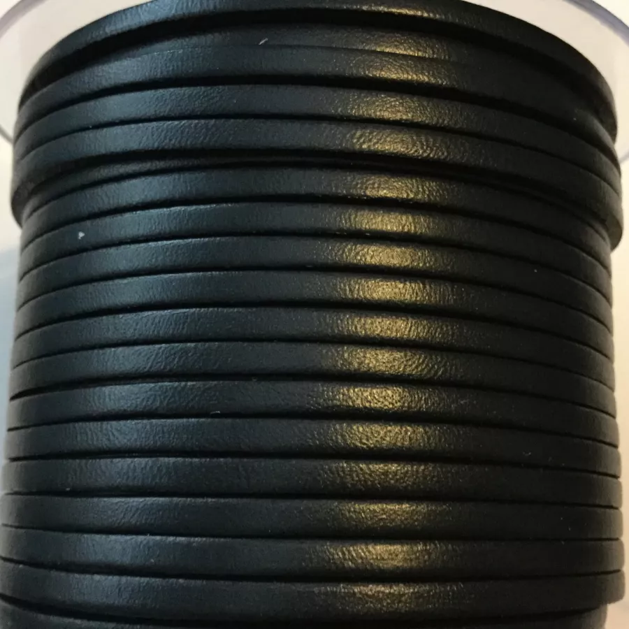 1m Cuir de veau 3mm plat-NOUVELLES COULEURS - Bleu marine