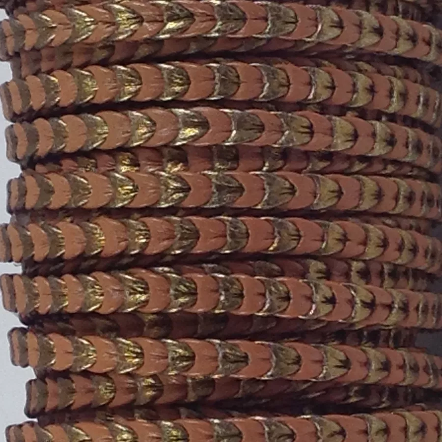 Cuir artisanat Italien 5mm, scoubidous - Marron