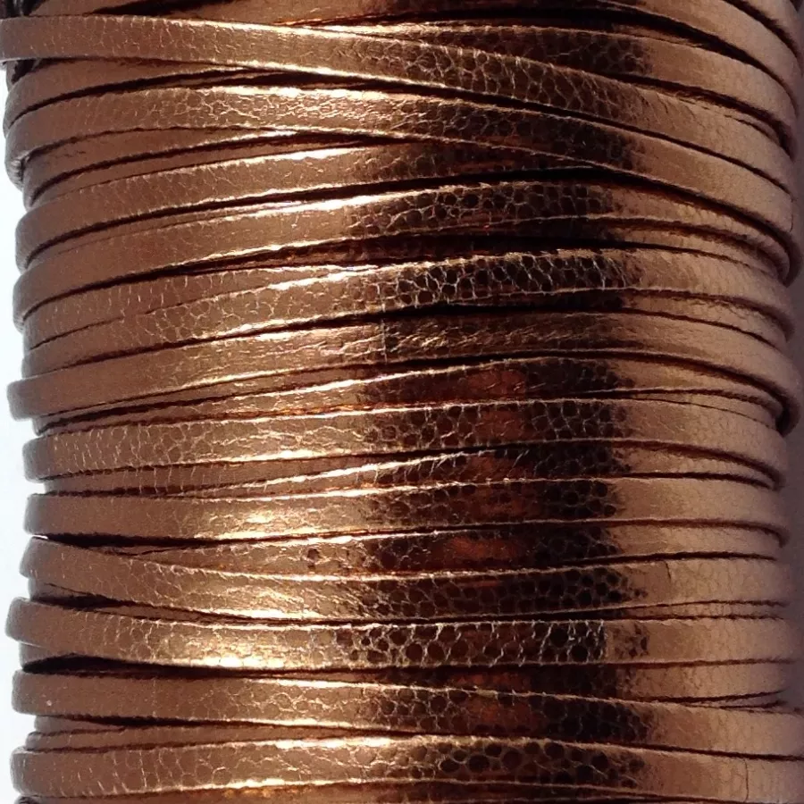 Cuir exclusivité IDIL 5mm 18 Couleurs -ASTRO NOUVELLES COULEURS - Cuivre métallisé