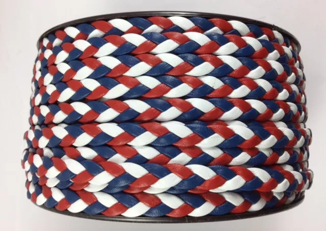 tressé 6mm double face DRAPEAUX pour Coupe du monde  - Bleu