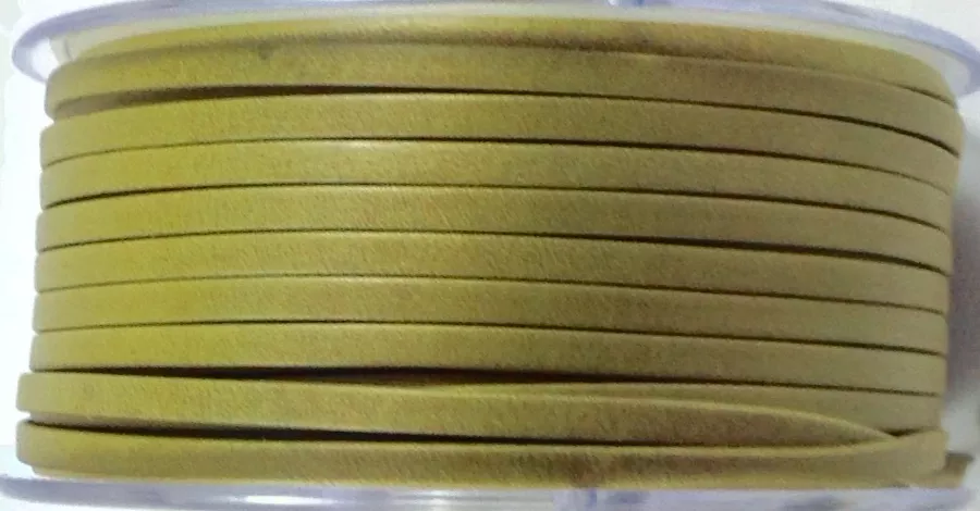 Cuir de chèvre 3mm doublé-NOUVELLES COULEURS - Vert birmanie