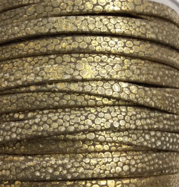 Cuir 5mm prim -nouvelles couleurs  - Or