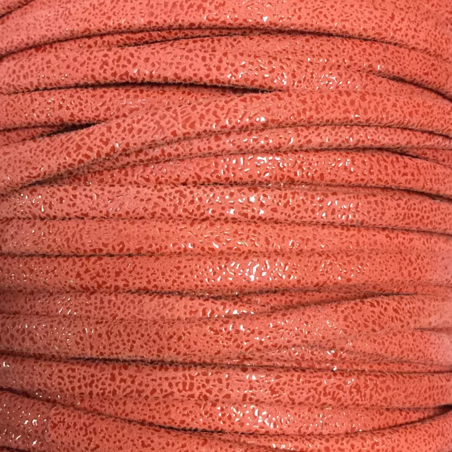 cuir SKIA-New age cousu 5mm - Corail