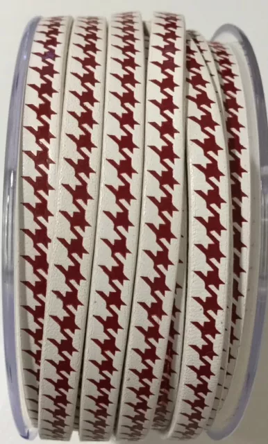 Cuir 5mm pied de poule - Blanc