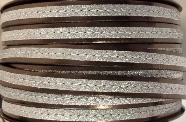 Cuir et Glitter 10mm - Bronze
