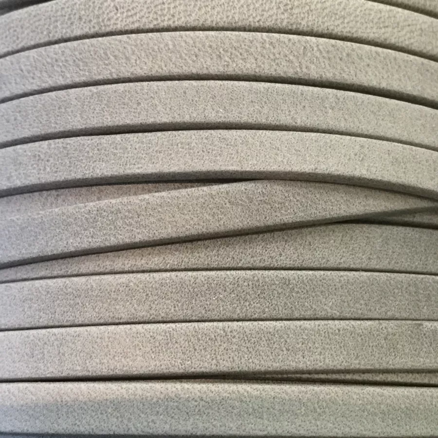 Cuir Chèvre - Plat - 5 mm - Gris