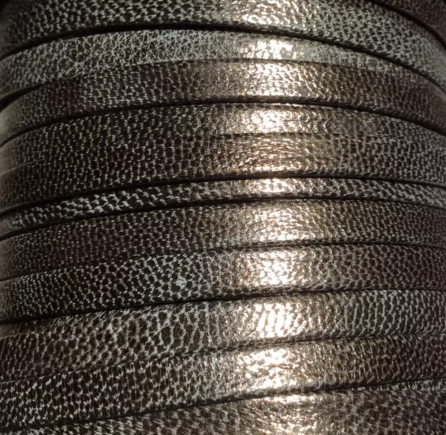 Cuir 5mm Ciré-NOUVELLES COULEURS - Gris