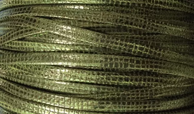 15 couleurs de Cuir 5 mm Balade ecossaise - Vert