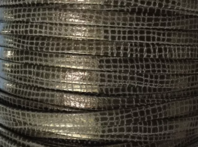 15 couleurs de Cuir 5 mm Balade ecossaise - Kaki