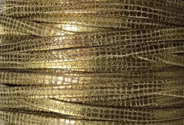 15 couleurs de Cuir 5 mm Balade ecossaise - Or