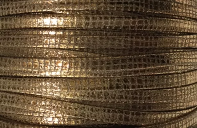 15 couleurs de Cuir 5 mm Balade ecossaise - Jaune