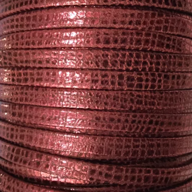 15 couleurs de Cuir 5 mm Balade ecossaise - Fuchsia