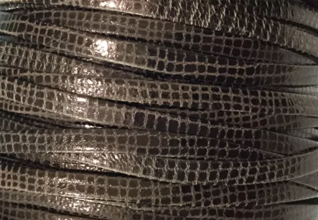 15 couleurs de Cuir 5 mm Balade ecossaise - Marron foncé