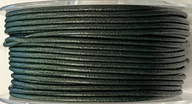 Cuir rond 2 mm couleurs pastel et métallisées - Forest