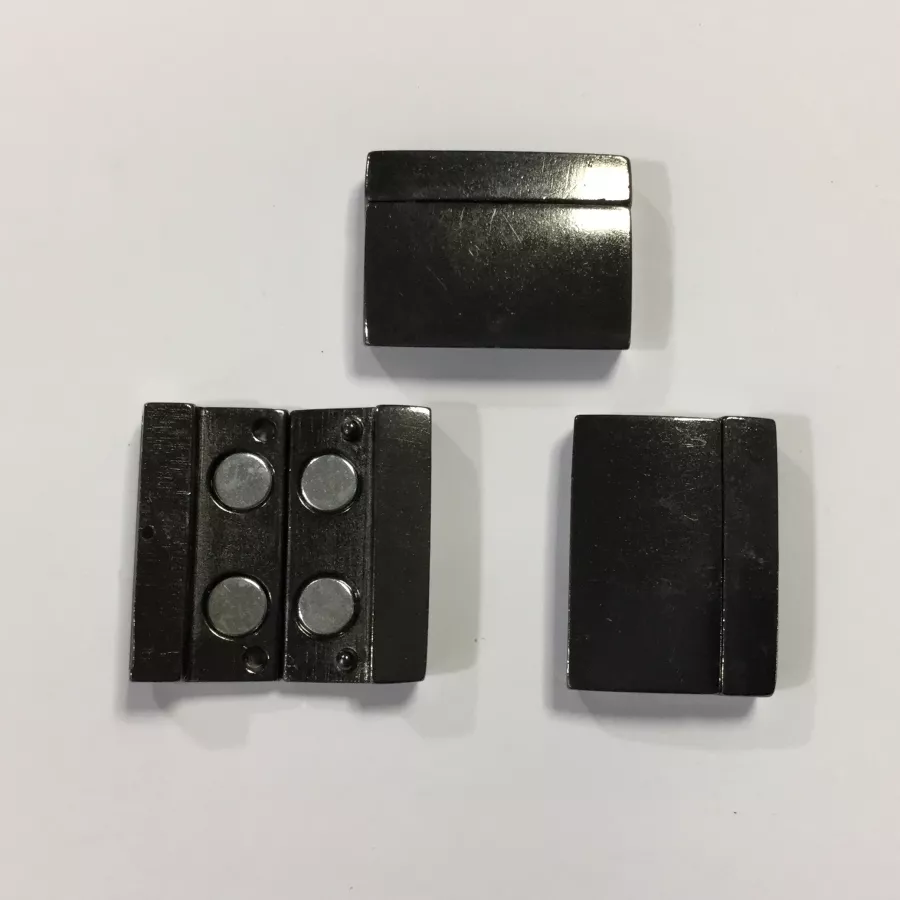 Fermoir aimanté en étain 25mm - Noir