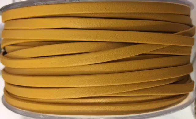 Cuir de chèvre 3mm doublé-NOUVELLES COULEURS - moutarde