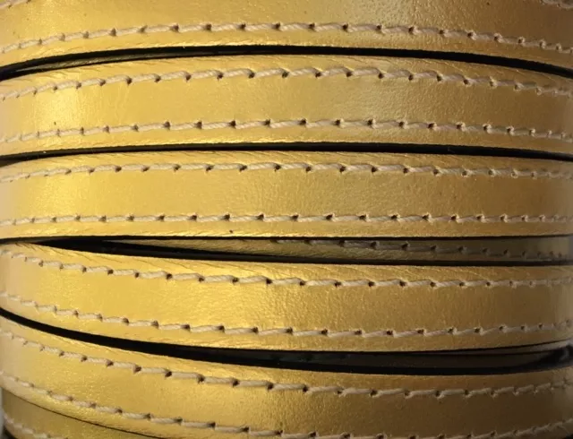 Cuir de veau cousu 10mm-nouvelles couleurs - Or